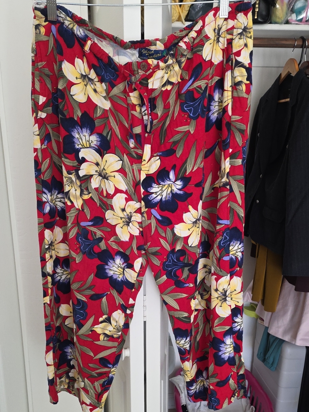 Women’s Floral Wide-Leg Capris in Red by Blue Horizons